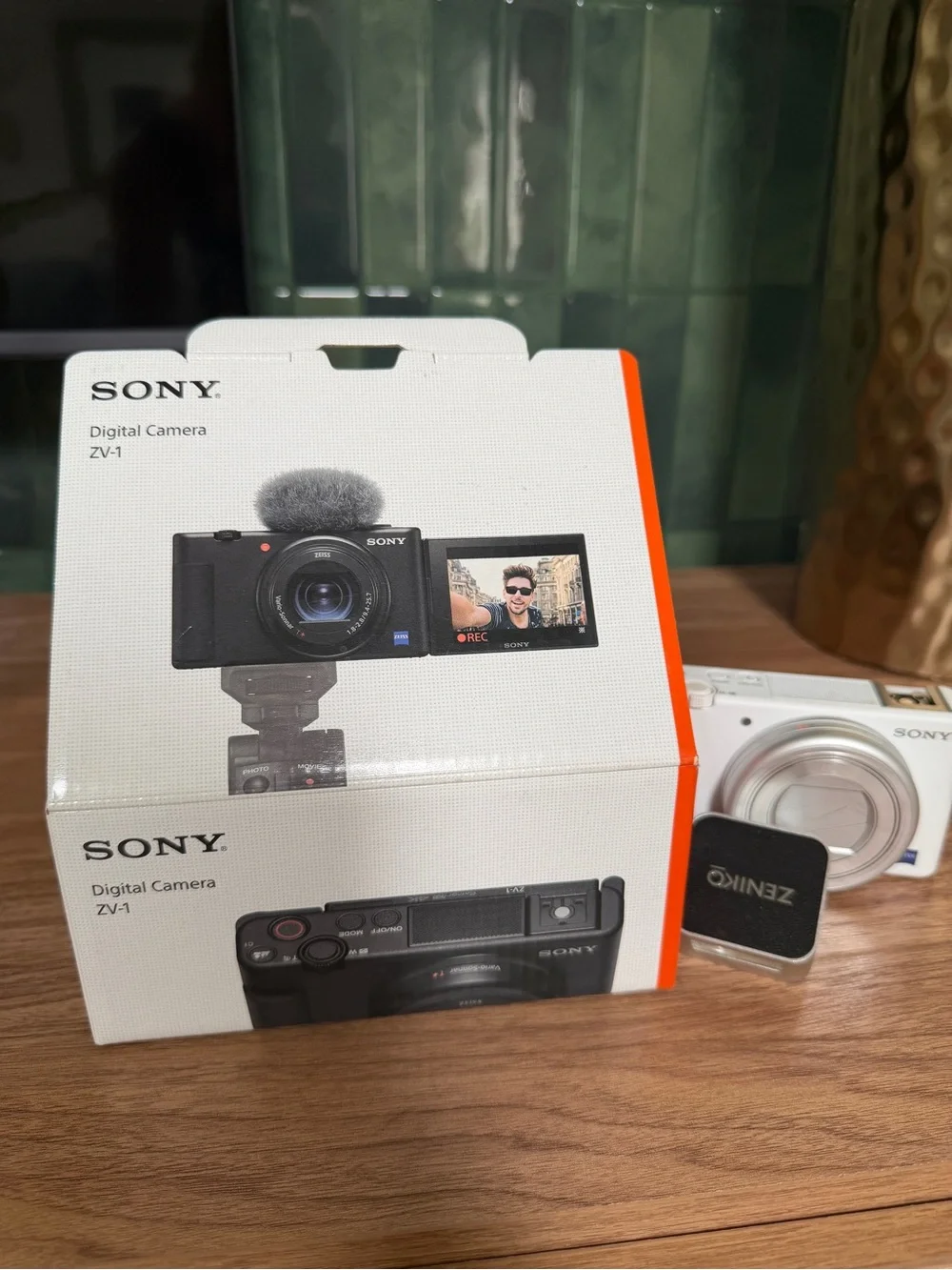 Sony ZV-1 Digital Camera with flash attachment